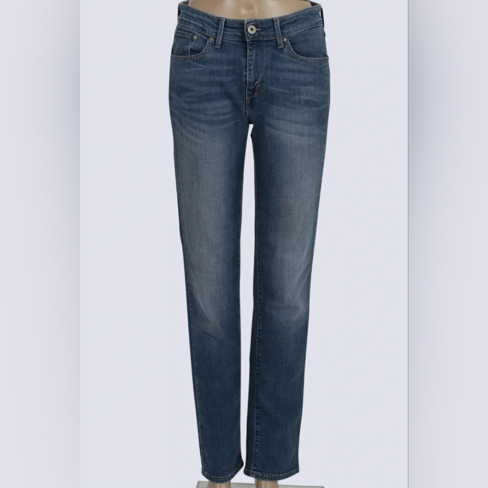 NWT Levi's Demi Curve Modern Rise Straight Jeans 45/27 Blue